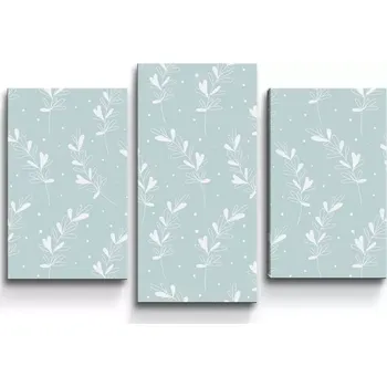 Obraz Sablio Obraz - 3-dílný Bílé lístky - 75x50 cm