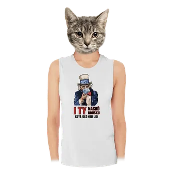 Bastard Nasaď roušku dámské tílko volné White