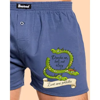 Trenýrky Bastard Bolí mě hlavy! – Život není pohádka pánské trenky Blue