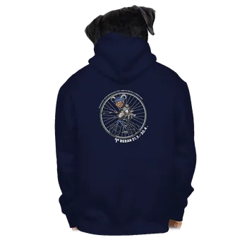 Pánská mikina Bastard Cyklistický horoskop: Beran pánská mikina na zip Navy
