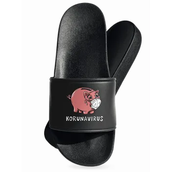 Pánské pantofle Bastard Korunavirus v kasičce pantofle Black