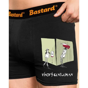 Trenýrky Bastard Vínový gentleman boxerky Black