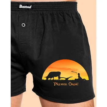 Trenýrky Bastard Přemysl Orgáč pánské trenky Black