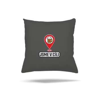 Polštář Bastard Jsme v cíli polštář Gray Pol