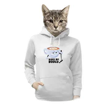 Dámská mikina Bastard Kafe by bodlo dámská mikina klokanka White