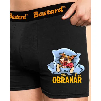Trenýrky Bastard Můj obranář boxerky Black