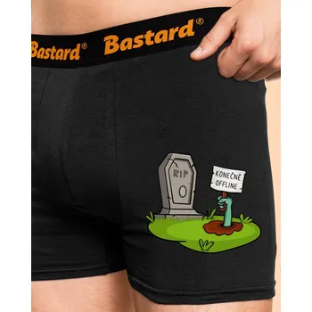 Trenýrky Bastard Konečně offline boxerky Black