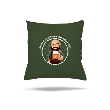 Polštář Bastard Pivo dobrovolně polštář Olive Green