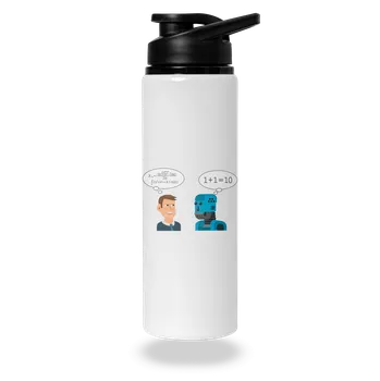 Láhev Bastard AI myšlení lahev na vodu White