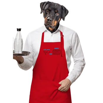 Kuchyňská zástěra Bastard Jeden prd zástěra Red