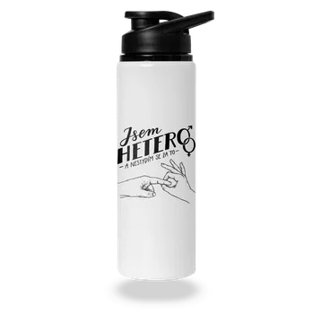 Láhev Bastard B12: Jsem hetero lahev na vodu White