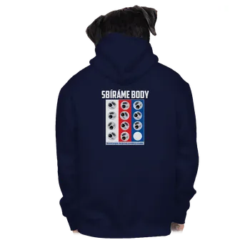 Pánská mikina Bastard Sbíráme body - hokej pánská mikina na zip Navy