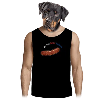 Pánské tílko Bastard Poctivá buchta a klobása pánské tílko Black