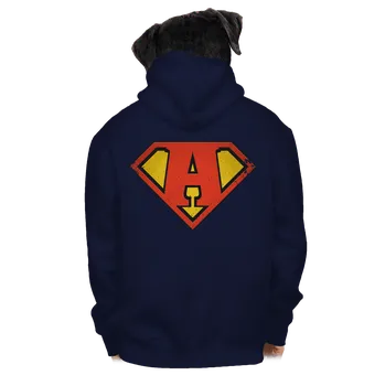 Pánská mikina Bastard Jsem superhrdina pánská mikina na zip Navy