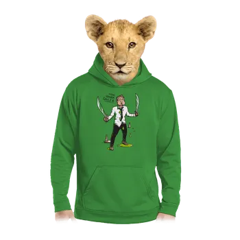 Chlapecká mikina Bastard Vrhám šavle dětská mikina klokanka Kelly Green AWD