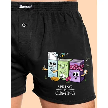 Trenýrky Bastard Spring is coming pánské trenky Black