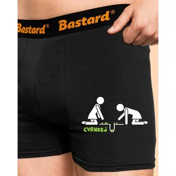 Trenýrky Bastard Cvrnkej boxerky Black