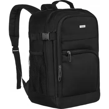 Sportovní batoh Cestovní taška Peterson černá polyester 20 l, 2 komory, 6 kapes