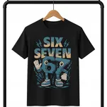 DĚTSKÉ TRIČKO ČERNÉ SIX SEVEN BRAIN ROT 67 6-7 VELIKOST XS 116cm