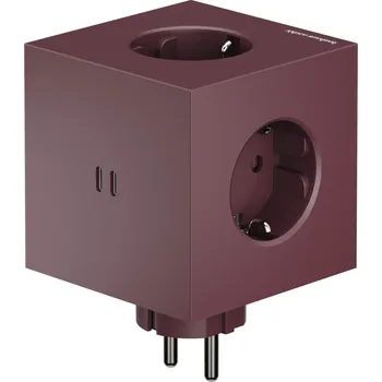 Gadget AVOLT Modulární rozbočovač Square 2 / USB-C Mulberry Red – speciální edice
