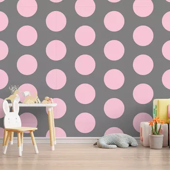 Tapeta Sablio Tapeta Velké růžové puntíky - 125x75 cm