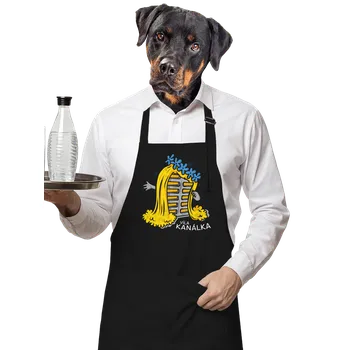 Kuchyňská zástěra Bastard Víla Kanálka zástěra Black