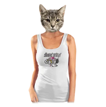 Bastard Šedí vědí - myš dámské tílko klasické White