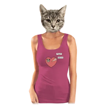 Bastard Péče o kočku dámské tílko klasické Magenta