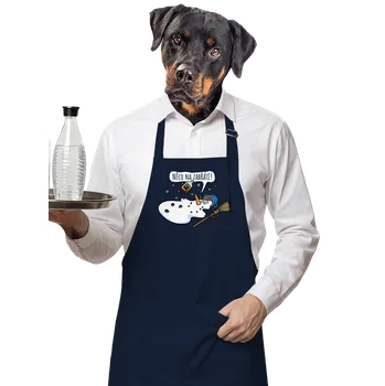 Kuchyňská zástěra Bastard Něco na zahřátí zástěra Navy