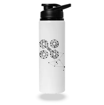 Láhev Bastard NYX Síť 15 let – černý potisk lahev na vodu White