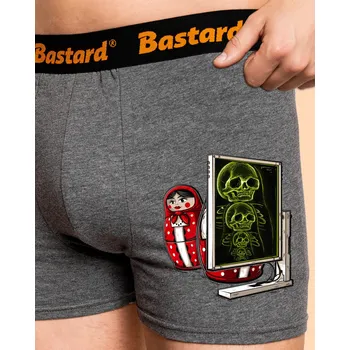 Trenýrky Bastard Rentgen Matrjošky boxerky Gray Melange