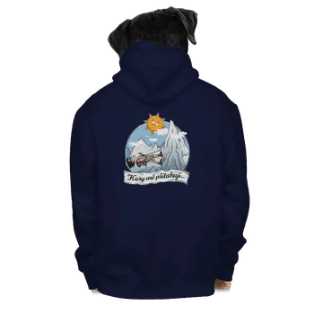 Pánská mikina Bastard Hory mě přitahují pánská mikina na zip Navy