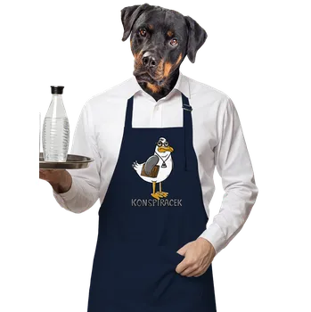 Kuchyňská zástěra Bastard Konspiracek zástěra Navy