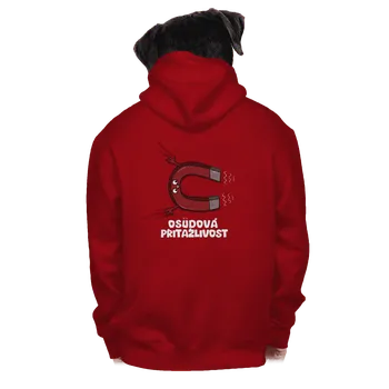 Pánská mikina Bastard Osudová přitažlivost pánská mikina na zip Red