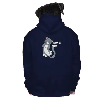 Pánská mikina Bastard Chci se pomazlit pánská mikina na zip Navy