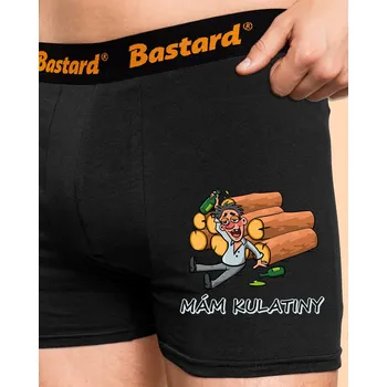 Trenýrky Bastard Mám kulatiny boxerky Black