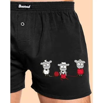 Trenýrky Bastard Koloběh vlny pánské trenky Black