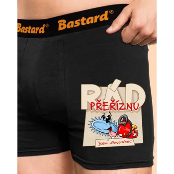 Trenýrky Bastard Jsem dřevorubec boxerky Black