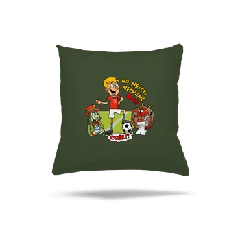 Polštář Bastard Na hřišti necháme duši polštář Olive Green