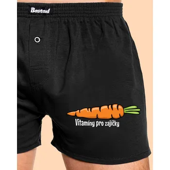 Trenýrky Bastard Vitamíny pro zajíčky pánské trenky Black