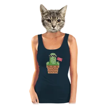 Bastard Pozor píchám dámské tílko klasické Navy