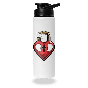 Láhev Bastard Zámek lásky lahev na vodu White