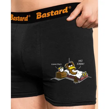 Trenýrky Bastard Ranní ptáče boxerky Black