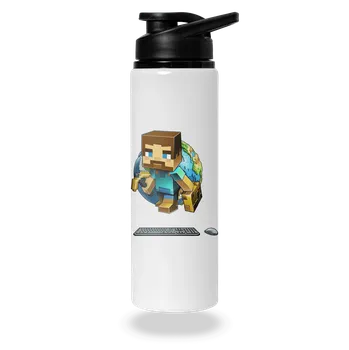 Láhev Bastard B17: Minecraft lahev na vodu White