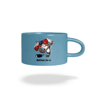 Bastard Natřeme jim to - Hokej hrnek makronka Blue Macaron