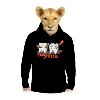 Chlapecká mikina Bastard Povyražení dětská mikina klokanka Black