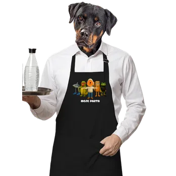 Kuchyňská zástěra Bastard Brainrot parta pro holky zástěra Black