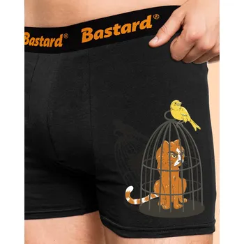 Trenýrky Bastard Ptačí odplata boxerky Black