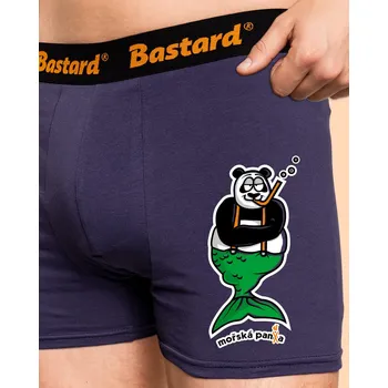 Trenýrky Bastard Mořská panda boxerky Blue Navy