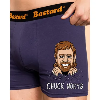 Trenýrky Bastard Chuck Norys boxerky Blue Navy